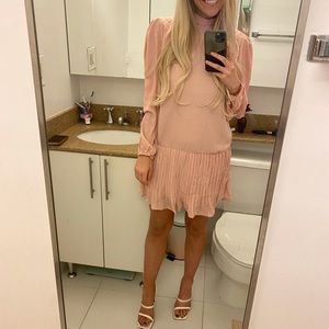 NEW These Three Boutique pleated pink dress
